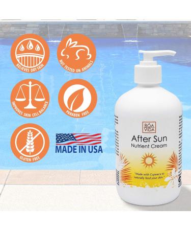 BoaVida After Sun Lotion 16oz - Moisturizing Cream to Soothe Dry, Sunburned Skin | Tan Enhancer, Itch Relief, Redness Reduction | Central Solutions Inc - Buy Online on SooperMarket.com