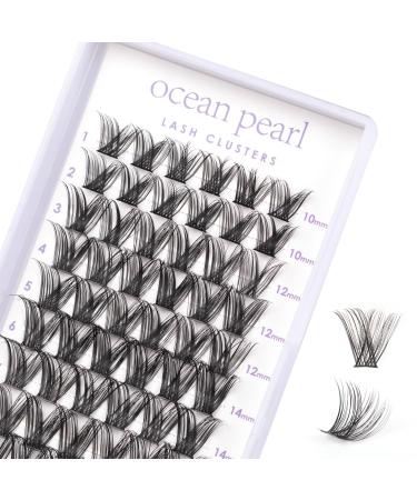 Cluster Lashes 72 Clusters Individual Lashes DIY Lash Extensions 10-16mm Length Reusable Soft Natural False Eyelashes Super Thin Band Wide Stem Eyelash Extensions for Makeup at Home - OP22 72 clusters - OP22