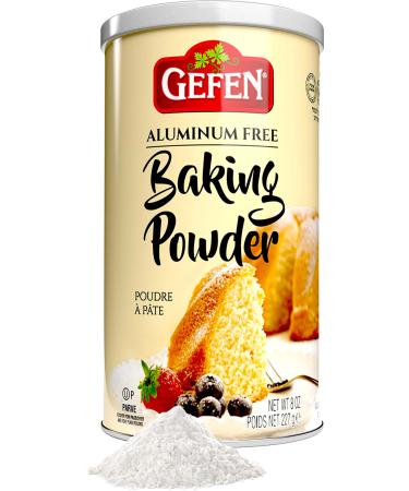 Gefen Baking Powder, 8oz Resealable Container, Gluten Free, Aluminum Free, Cornstarch Free