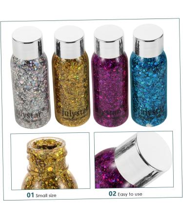 HAPINARY 4pcs Set Colorful Eye Shadow Body Glitter Spray Glitter Body Lotion Rainbow Face Glitter Liquid - Buy Online on SooperMarket.com