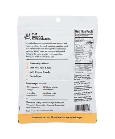 Buy BRAMI Garlic & Herb Beans - 5.3 OZ | High-Protein Plant-Based Snack - Buy Online on SooperMarket.com