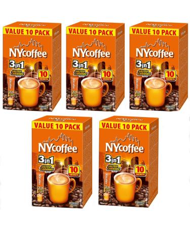 NY Coffee 3 in 1 Salted Caramel (50 Sachet in Total) 10 Sachets x 5 pack boxes