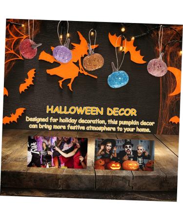 Warmhm 60 Pcs Simulation Foam Pumpkin Halloween Supplies Hanging Pumpkin Ornament Foam Pumpkins Mini Pumpkins Artificial Pumpkins Decor Sequin Pumpkins Desk Topper Fake Pumpkin Lantern - Buy Online on SooperMarket.com