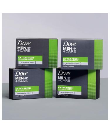 Dove Men+Care 3-in-1 Bar - Extra Fresh Body Face & Shaving Cleanser | 4 Bars 3.75 oz | Hydrating & Moisturizing Soap - Buy Online on SooperMarket.com