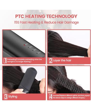 Premium Hair Crimpers & Wavers - Titanium Ceramic Styling Tools for Women | Fast Heating Dual-Voltage Hair Volumizer - Buy Online on SooperMarket.com