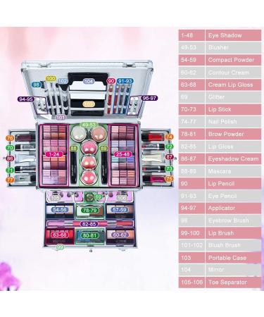 FantasyDay All-in-one Makeup Set Gift Surprise | Full Makeup Kit for Women Multipurpose Essential Starter Bundle Include Eyeshadow Palette Lipstick Blush Concealer Face Powder Eyeliner Mascara Brush - Buy Online on SooperMarket.com