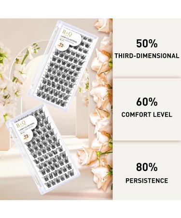 Volume Eyelash Clusters D Curl 10mm - 72 Clusters for DIY Lash Extensions | Soft Wispy Individual Lashes for At-Home Use - Buy Online on SooperMarket.com