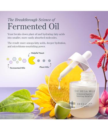Beekman 1802 Oh! Mega Milk Facial Oil - Niacinamide & Vitamin C - Hydrating & Barrier Boosting - Fragrance Free - Cruelty Free - 0.5 Fl Oz - Buy Online on SooperMarket.com
