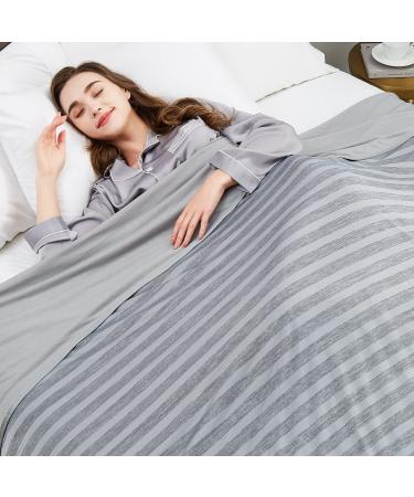 Guohaoi Cooling Throw Blanket for Hot Sleepers Arc-Chill Q-Max 0.5 Cool Fiber 100% Oeko-Tex Certified Lightweight Summer Cool Blanket for Travel/Outdoor Ultra Cold Breathable 50''x70'' Grey 50" 70"