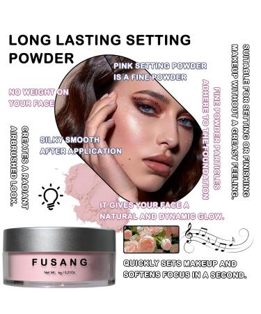 Buy Pink Setting Powder | Oil Control Shimmer Loose Makeup Powder for Long-lasting Finish - Buy Online on SooperMarket.com