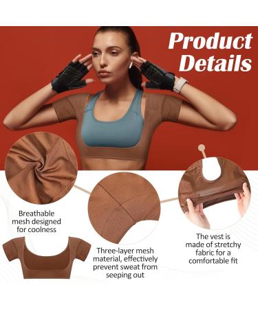 6-Piece Breathable Armpit Vests with Sweatproof Pads for Women & Girls | Washable Forearm Weld Protection - Dark Color - Buy Online on SooperMarket.com
