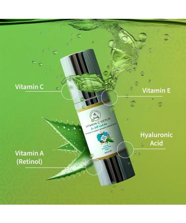 Vitamin C Serum for Face with Hyaluronic Acid & Retinol - Natural Anti-Aging Skincare for Dull Skin & Fine Lines | Shop Now - Buy Online on SooperMarket.com