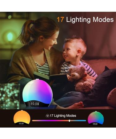 Bluetooth Daylight Alarm Clock with Sunrise Simulation & 22 Natural Sounds | Wake Up Light & Bedside Lamp for Kids - 20 Brightness Levels - Buy Online on SooperMarket.com