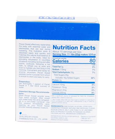 Pocari Sweat Powder 5 Packets - Hydration & Electrolyte Restoration - Japan's Favorite Drink, Now in USA - Buy Online on SooperMarket.com