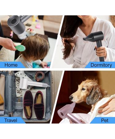 Professional Ionic Hair Dryer 1800W | Fast Drying Blow Dryer for Home & Travel | Lightweight & Quiet Concentrator Nozzle - White - Buy Online on SooperMarket.com