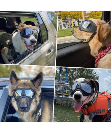 Medium to Large Breed Dog Sunglasses | Sun & Wind Protection Goggles for Outdoor Sports | Black - Buy Online on SooperMarket.com