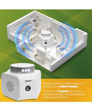 Pestzilla Ultrasonic Pest Repeller 2 Pack - Humane Mouse & Rat Deterrent with Ultrasound and LED Strobe Lights - Buy Online on SooperMarket.com