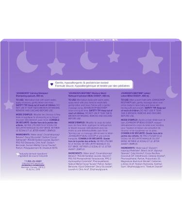 Johnson's Baby Bedtime Gift Set 3 count Moisturizing Lotion and Cream for Dry Skin Baby Wash Baby Shampoo (3 X 400ml) Bed Time - Buy Online on SooperMarket.com
