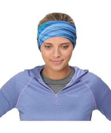 TrailHeads Women's Print Ponytail Headband Made in USA - deep dive blue - Buy Online on SooperMarket.com