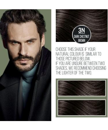 Naturtint Mens Permanent Hair Colour Gel 3N Dark Chestnut Brown for Hair Beard and Moustache. Ammonia Free up to 100% Grey Coverage Natural Looking Long Lasting Results - Buy Online on SooperMarket.com