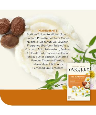 Yardley London Shea Buttermilk Sensitive Skin Bath Bar 4.25oz - Pack of 2 - Buy Online on SooperMarket.com