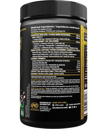 PVL EAA BCAA COMPLETE | Pre Intra or Post Workout EAA/BCAA with L-Arginine Amino Acid Supplement Keto Friendly 369 g (30 servings) Orange Krush'd - Buy Online on SooperMarket.com