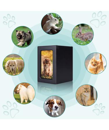 NEWDREAM Dog Urns for Ashes - Wood Keepsake Memorial Pet Ashes Photo Box in Black - Buy Online on SooperMarket.com