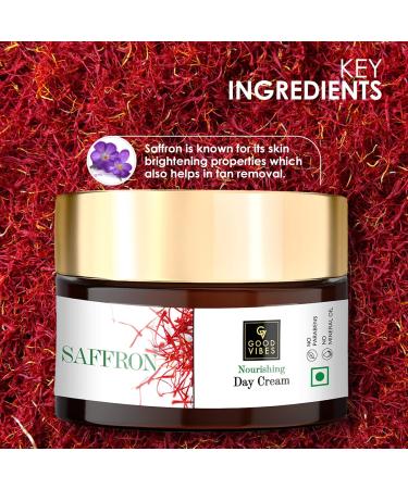 Good Vibes Saffron Nourishing Day Cream - Hydrating 50g | Heal Dull Skin | International Shipping Available - Buy Online on SooperMarket.com