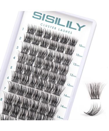 Cluster Lashes SISILILY Individual Lashes 72 Lash Clusters C D Curl Individual Cluster eyelashes DIY Lash Extensions Reusable False Eyelashes 3D Wispy Fluffy Lashes 10-16mm Length (DM25-mix) 72 clusters-DM25