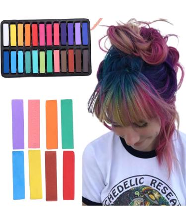 Glamified Hair Chalk Set - 24 Colors Non-Toxic Temporary Hair Dye for Women & Girls - Buy Online on SooperMarket.com