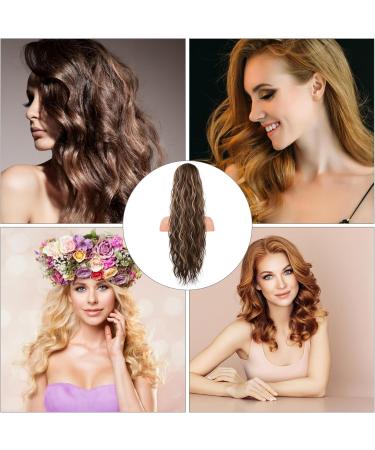 19.68 Inch Ponytail Extension Human Hair Ponytail Wave Drawstring Pony Hair Extension Synthetic Pony Tail Hair Pieces for Women Long Wavy Soft Natural Pony Tails Extensions Brown - Buy Online on SooperMarket.com