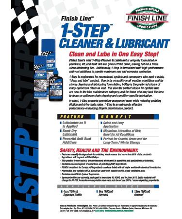 Finish Line 1-Step Bicycle Chain Cleaner & Lubricant 17oz Aerosol Spray - Buy Online on SooperMarket.com