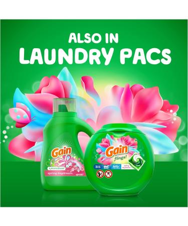 Gain + Aroma Boost Liquid Laundry Detergent - Spring Daydream Scent 107 Loads 154 fl oz | HE Compatible - Shop Now - Buy Online on SooperMarket.com