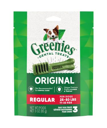 Greenies Original Regular Natural Dental Dog Treats (25-50lb. Dogs)