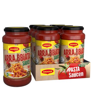 MAGGI Pasta Sauce Arrabbiata pasta sauce with natural ingredients spicy pack of 6 (6 x 500g)