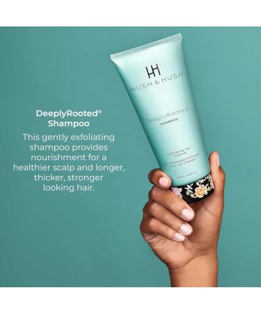 Hush & Hush DeeplyRooted Shampoo - Sulfate Free Exfoliating Formula for Thin Brittle & Aging Hair - 200ml/6.8 Fl Oz - International Shipping Available - Buy Online on SooperMarket.com