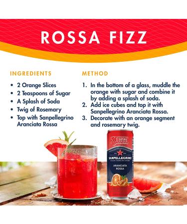 Sanpellegrino Blood Orange Sparkling Fruit Beverage Cans 11.15 Fl Oz (Pack of 6) - Refreshing Italian Soda - Buy Online on SooperMarket.com