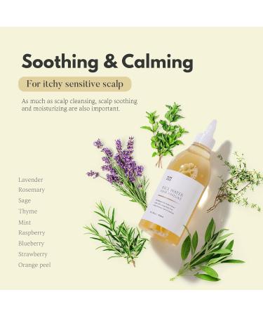 Rice Water & Apple Cider Vinegar Hair Rinse - Gentle Scalp Cleanser for Hair Growth, Dandruff Treatment - 10fl.oz - Buy Online on SooperMarket.com