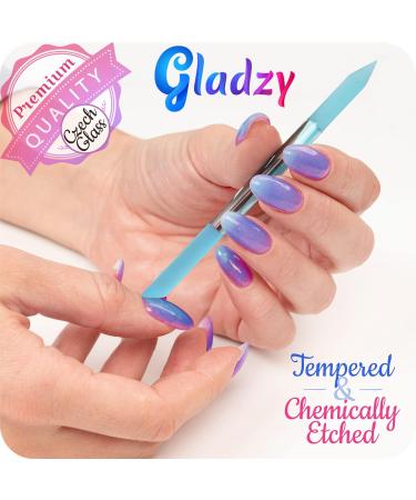 Professional Glass Nail Shaver & File - Precision Manicure Tool for Cuticles | Czech Quality Baby Blue - Buy Online on SooperMarket.com