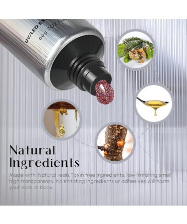 Aokitec 60ml Diamond Red Nail Extension Gel - UV Nail Polish for Salon & DIY Nail Design - Buy Online on SooperMarket.com