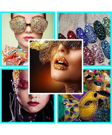2310 PCS Self-Adhesive Rhinestone Gem Stickers - 14 Sheets Bling Jewels for Face, Nail, Body Makeup & DIY Crafts - Buy Online on SooperMarket.com
