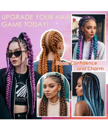Silk-co 24inch Jumbo Braids Hair Afro Braiding Hair Extensions Ombre Silky Synthetic Heat Resistant 100g-Medium Brown 24 Inch Medium Brown - Buy Online on SooperMarket.com