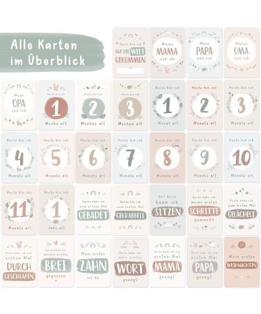 Mintkind Baby Milestone Cards | 32 Magical Monthly Photo Cards for Boys & Girls | Perfect Gift for Newborns - Buy Online on SooperMarket.com