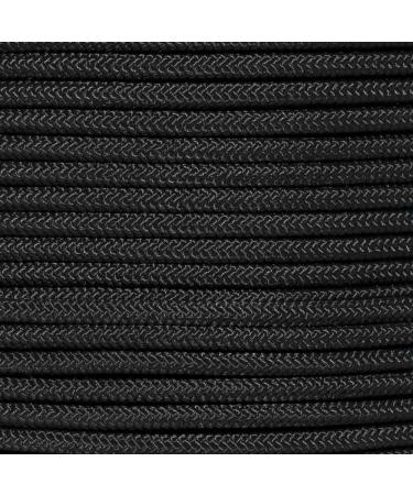 Golberg Premium Polyester Accessory Cord - USA Made Smooth Braid, Minimal Stretch Rope - 6mm x 50 Feet - Compact & Lightweight Black Cord - Buy Online on SooperMarket.com