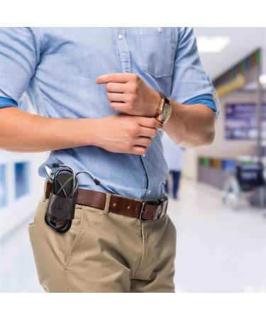 Stethoscope Holder Hip Clip with Secure Magnetic Closure - Fits All Brands, Includes Replacement Ear Tips (Black) - Buy Online on SooperMarket.com