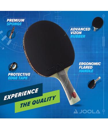 JOOLA Omega Speed Table Tennis Racket - Advanced Training Flared Handle - Tournament Level Ping Pong Paddle with Vizon Rubber - Speed Green - Buy Online on SooperMarket.com