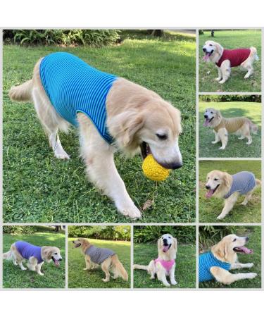 Dog Shirts Cotton Striped T-Shirts  Breathable Basic Vest for Puppy and Cat  Super Soft Stretchable Doggy Tee Tank Top Sleeveless  Fashion & Cute Color for Boys and Girls (M  Pink+Green) Medium Pink+Green - Buy Online on SooperMarket.com