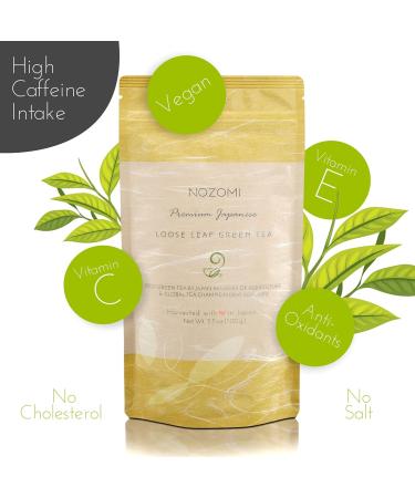 Nozomi Japanese Tea - Kabuse Sencha Green Tea Vegan Single Origin Japanese Green Tea Loose Leaf Covered Loose Japanese Green Tea 3.5oz Resealable Bag - Buy Online on SooperMarket.com