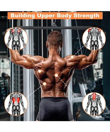 SERTT 39.37 LAT Pulldown Bar Attachment with Rubber Handle - Gym Accessories for Strength Training and Muscle Building - Buy Online on SooperMarket.com