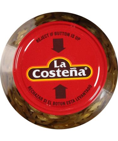 La Costena Nachos Sliced Pickled Jalapeno Peppers - 64oz Glass Jar (4lbs) - Buy Online on SooperMarket.com